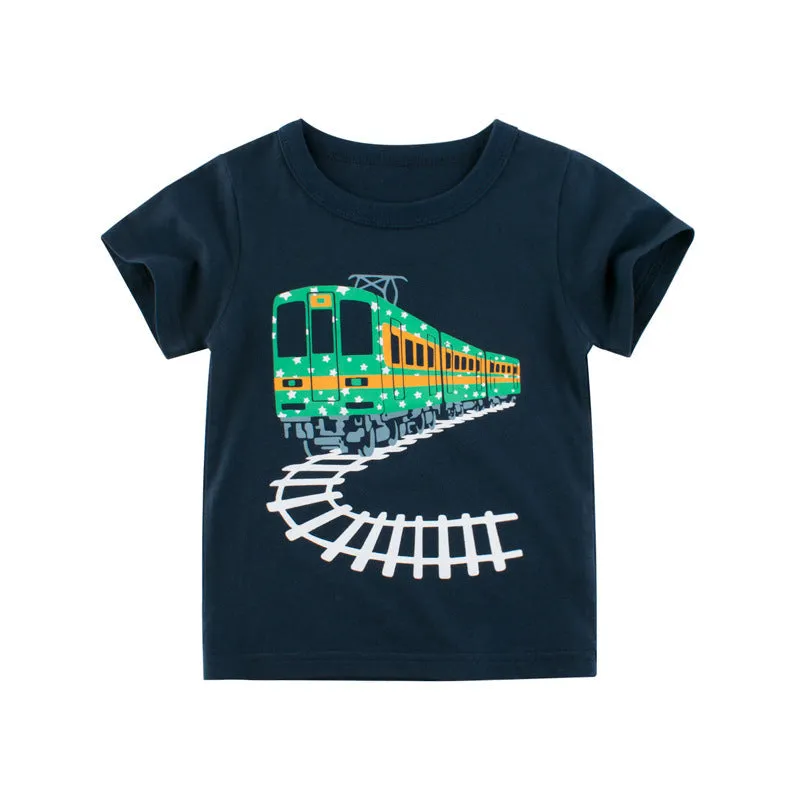 Solid Color Boys Short Sleeve T-Shirt- GlamzLife