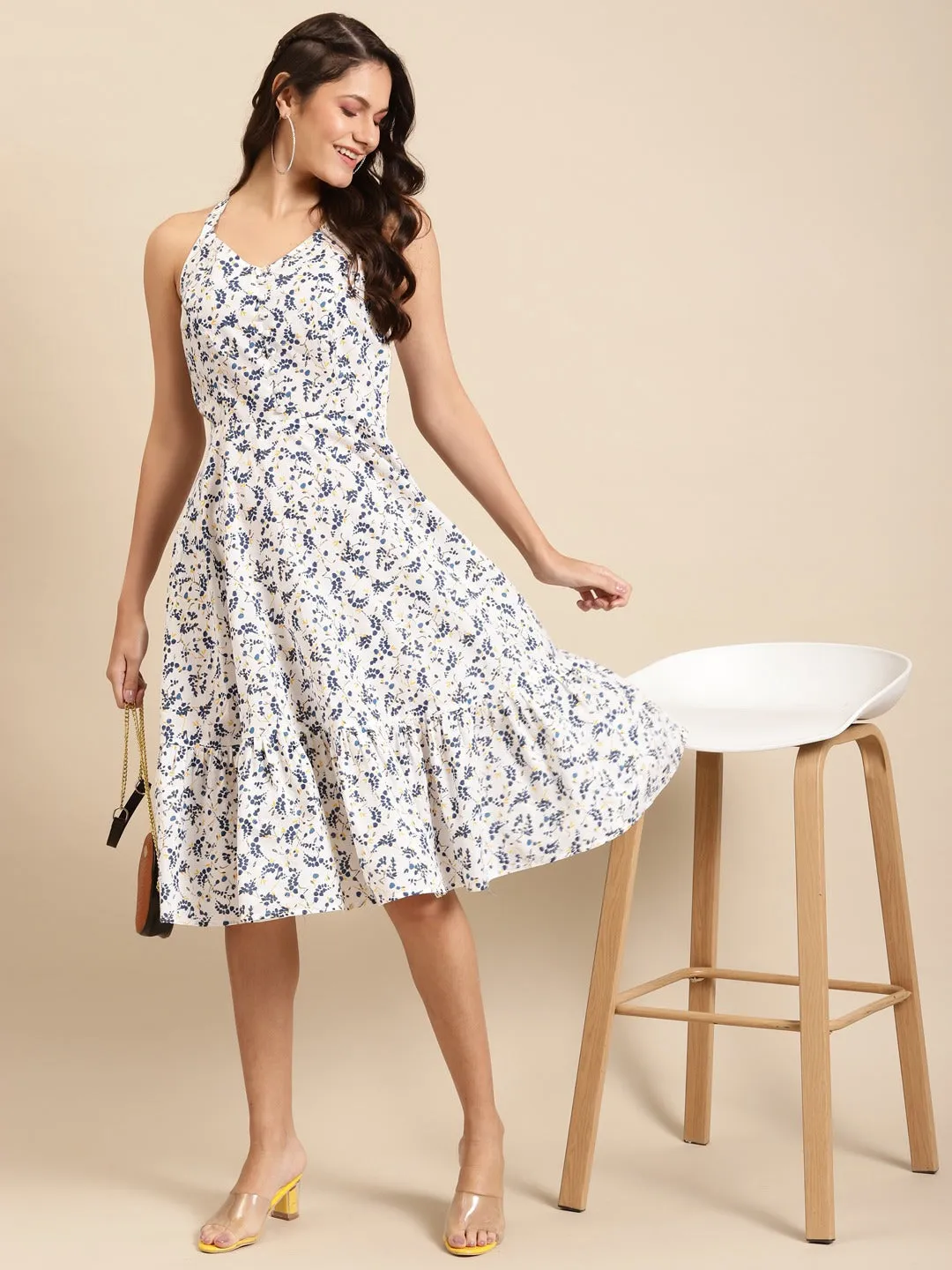 Strappy flared dress