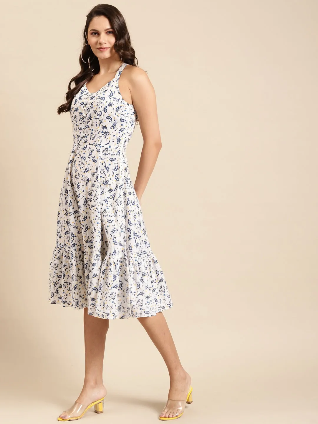 Strappy flared dress