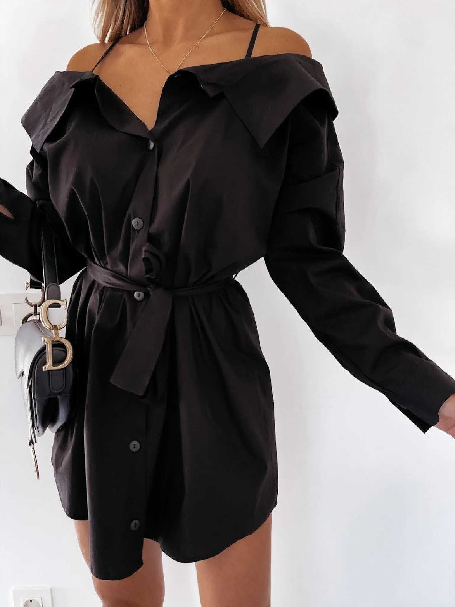 Stylish and Unique Suspender Shirt Dress