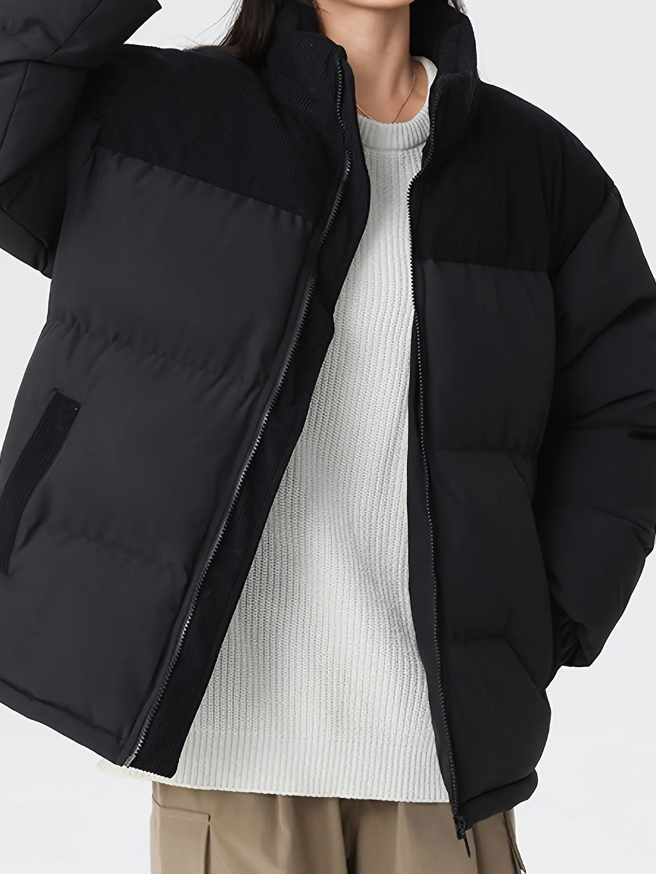 Stylish Trendy Color Block Puffer Winter Jacket for Men | Ideal for Winter