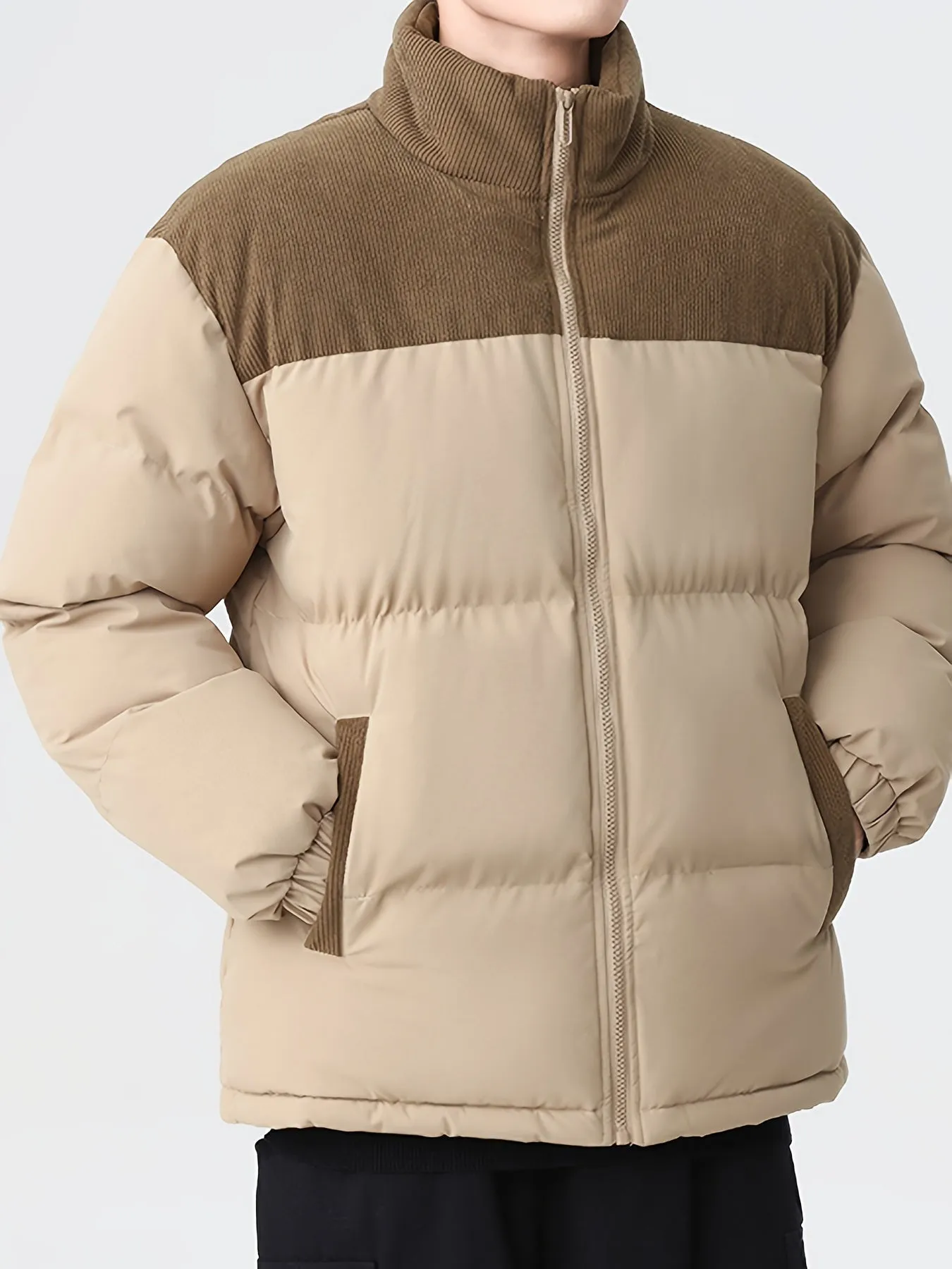 Stylish Trendy Color Block Puffer Winter Jacket for Men | Ideal for Winter