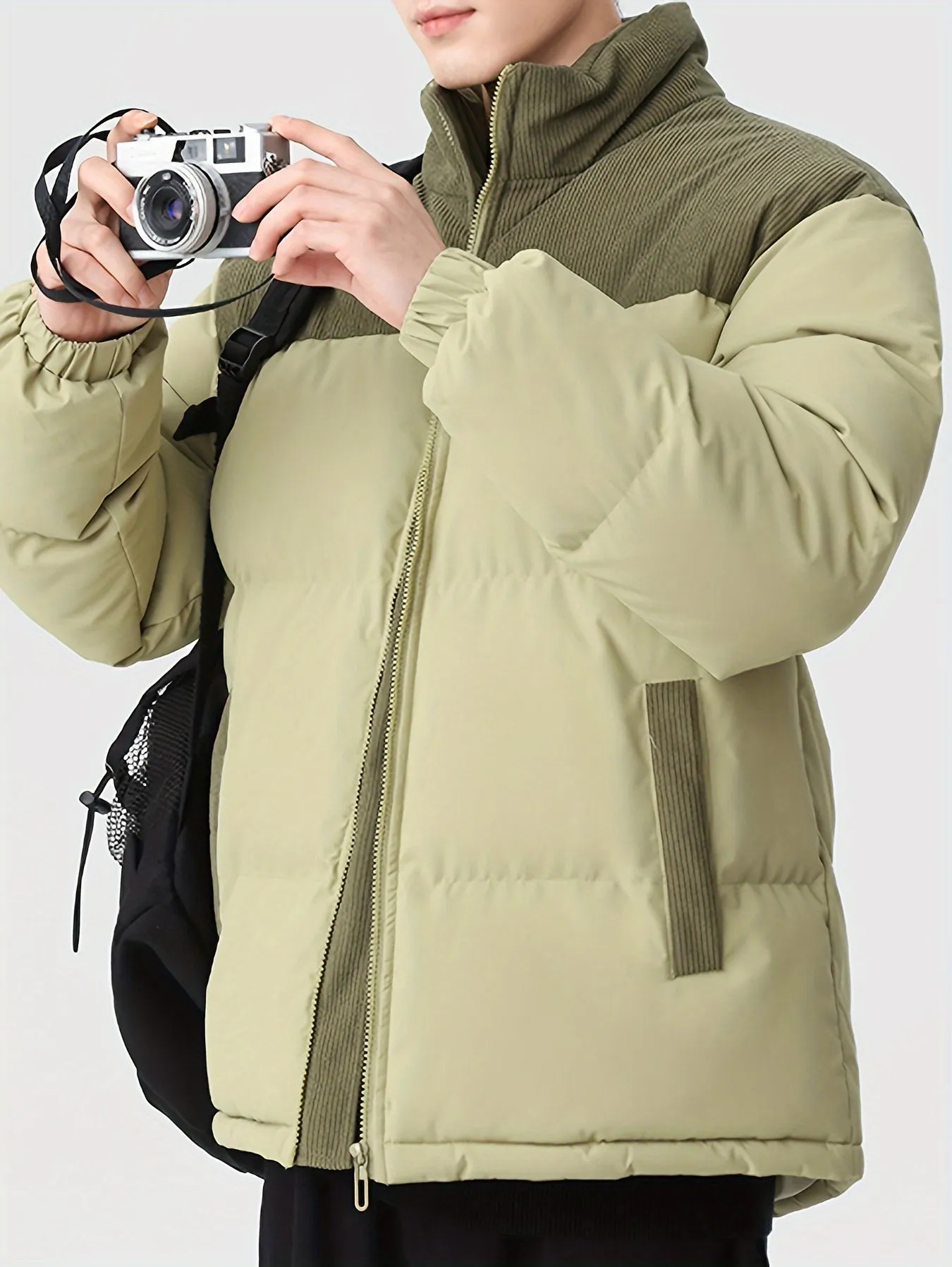Stylish Trendy Color Block Puffer Winter Jacket for Men | Ideal for Winter