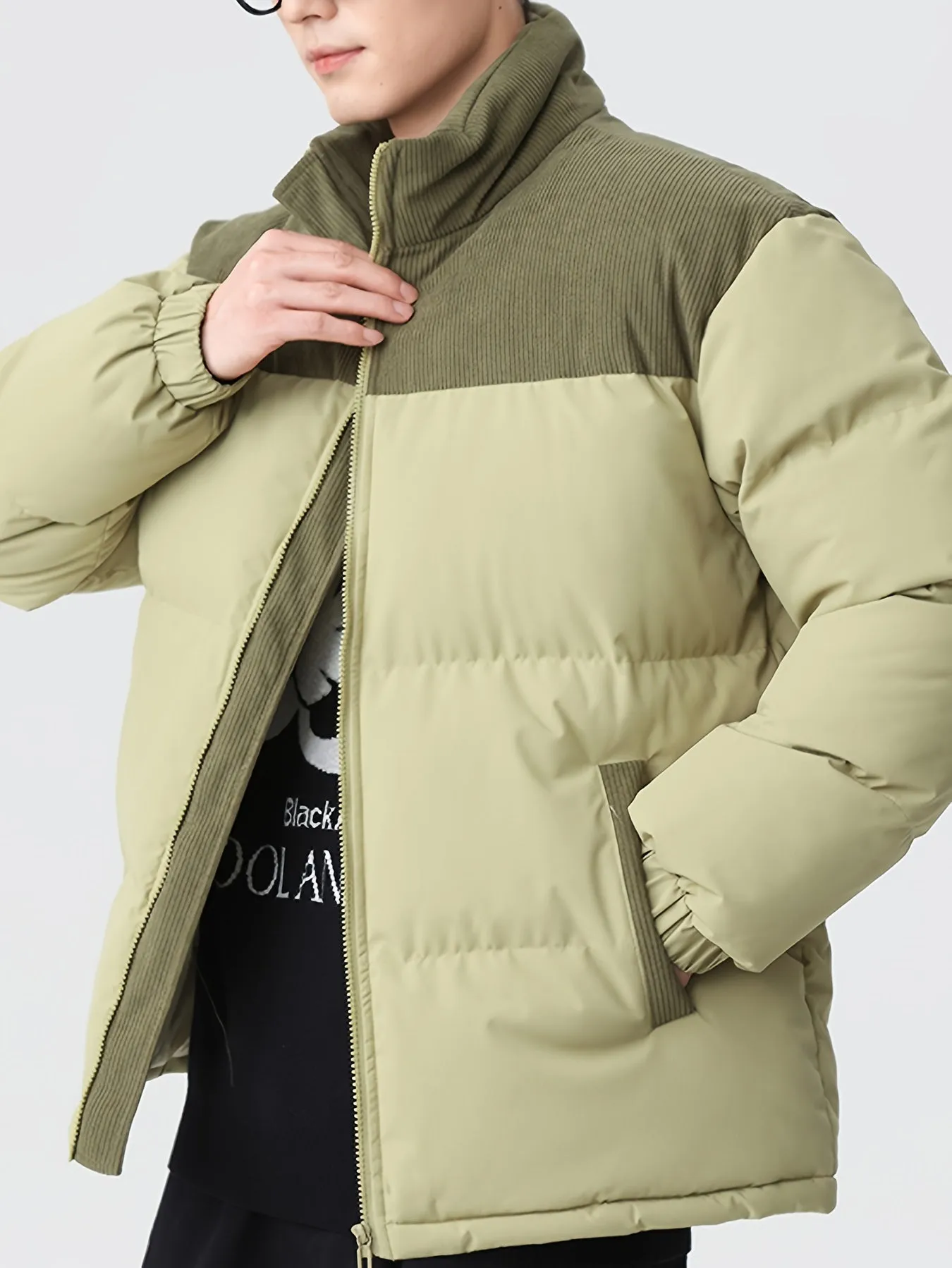 Stylish Trendy Color Block Puffer Winter Jacket for Men | Ideal for Winter