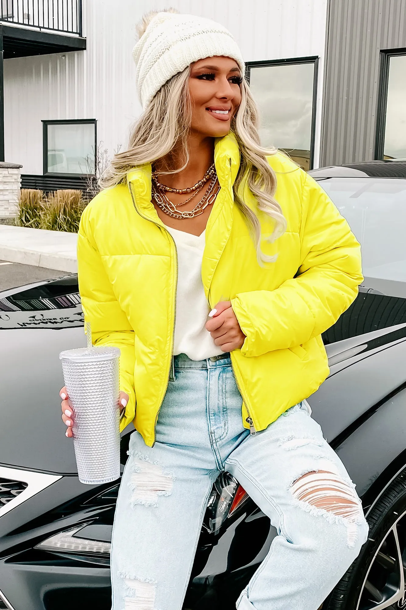 Subzero Temps Puffer Jacket (Lime Yellow)