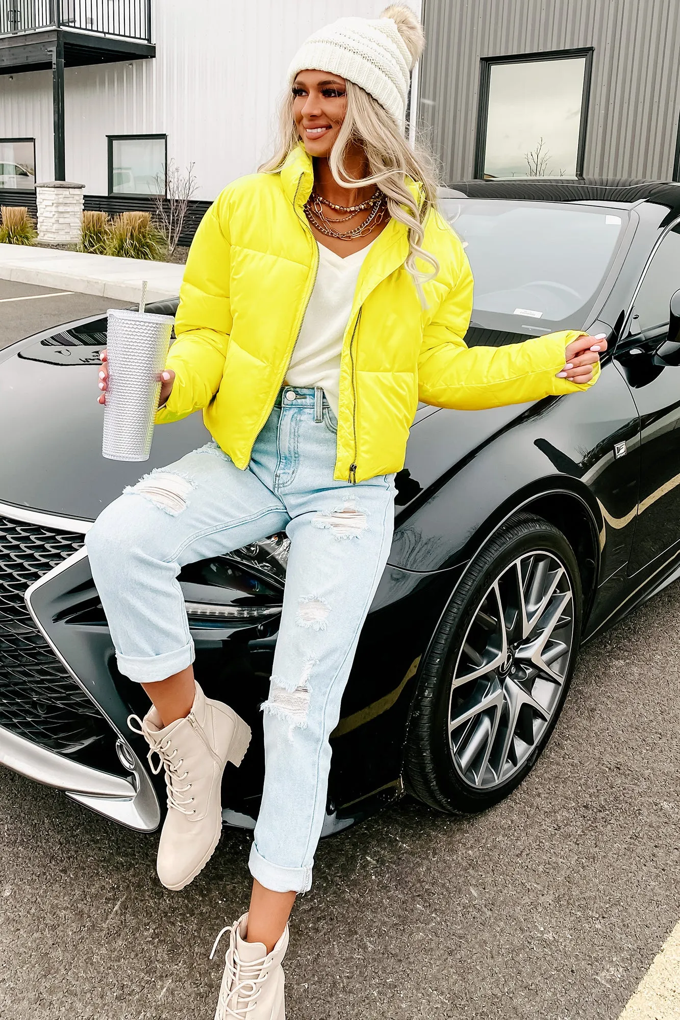 Subzero Temps Puffer Jacket (Lime Yellow)