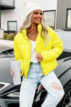 Subzero Temps Puffer Jacket (Lime Yellow)