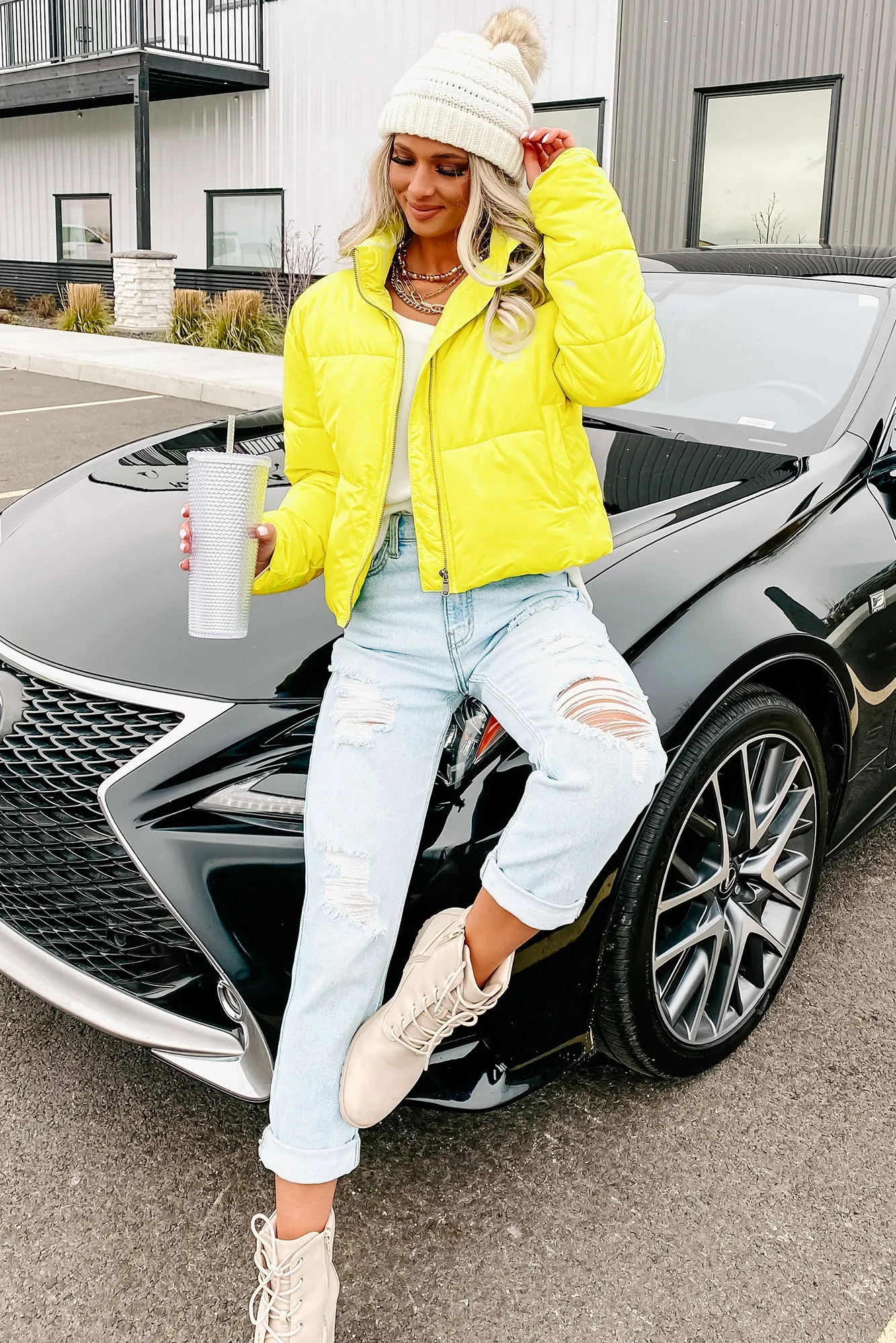 Subzero Temps Puffer Jacket (Lime Yellow)