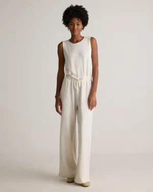 SuperSoft Fleece Sleeveless Wide Leg Jumpsuit