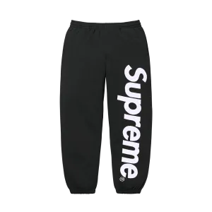 Supreme Satin Appliqué Sweatpant 'Black'