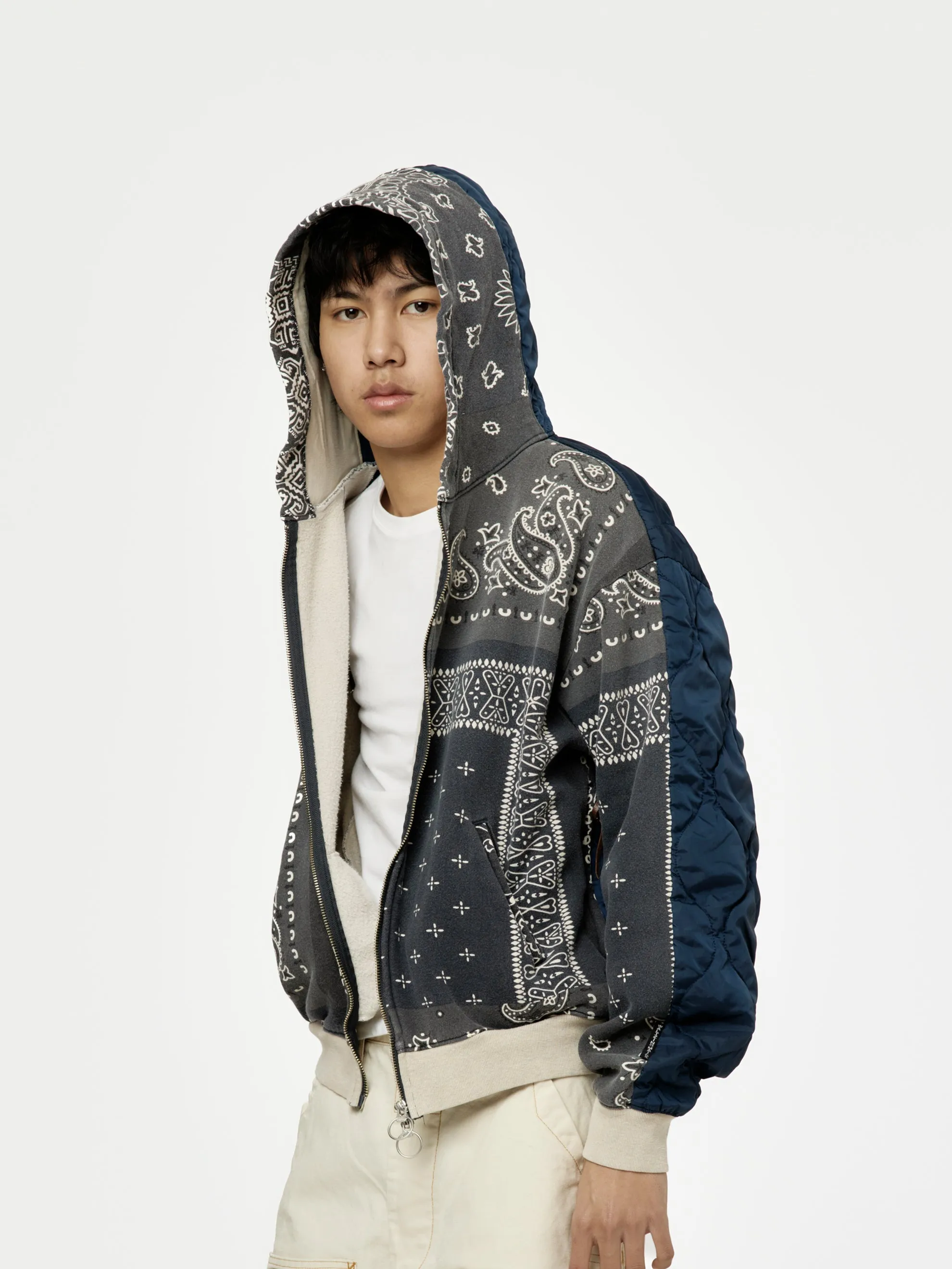 SWT Knit BANDANA BIVOUAC Hooded Blouson (Black)