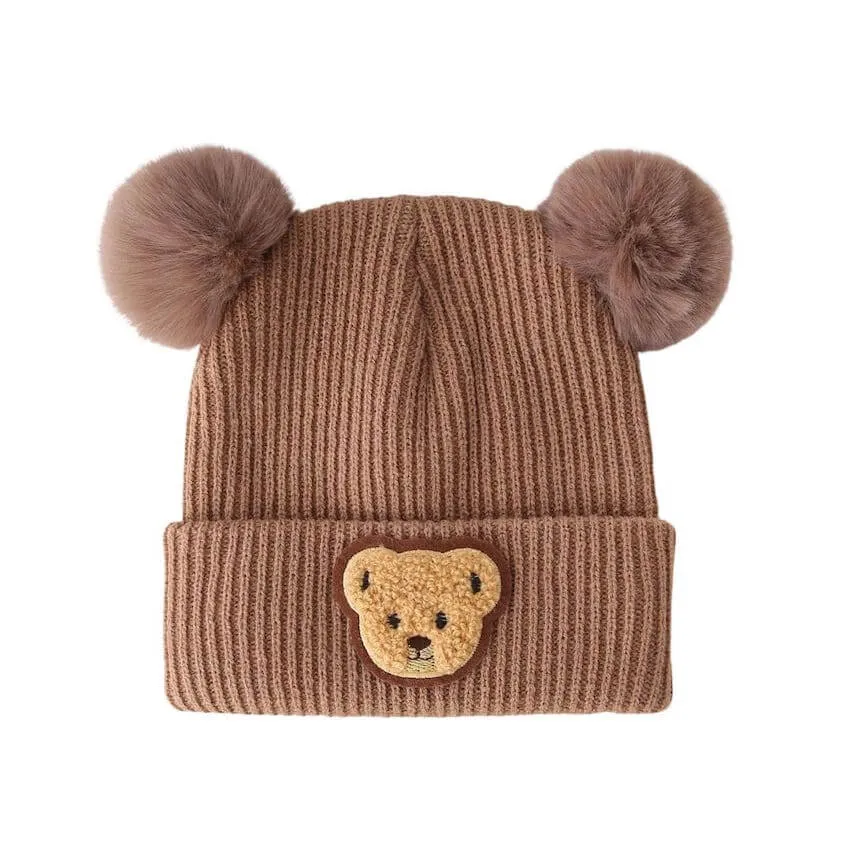 Teddy Pom Pom Beanie