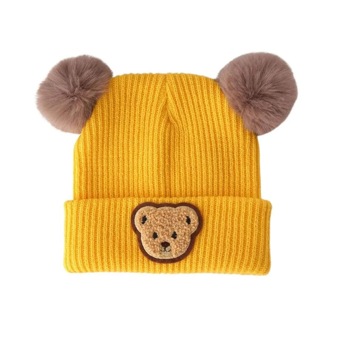Teddy Pom Pom Beanie