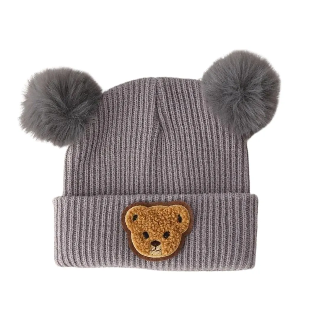 Teddy Pom Pom Beanie
