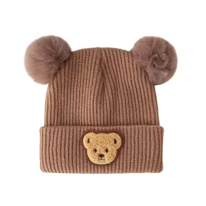 Teddy Pom Pom Beanie