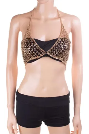 TEEK - Iconic Mesh Metal Bra Chain