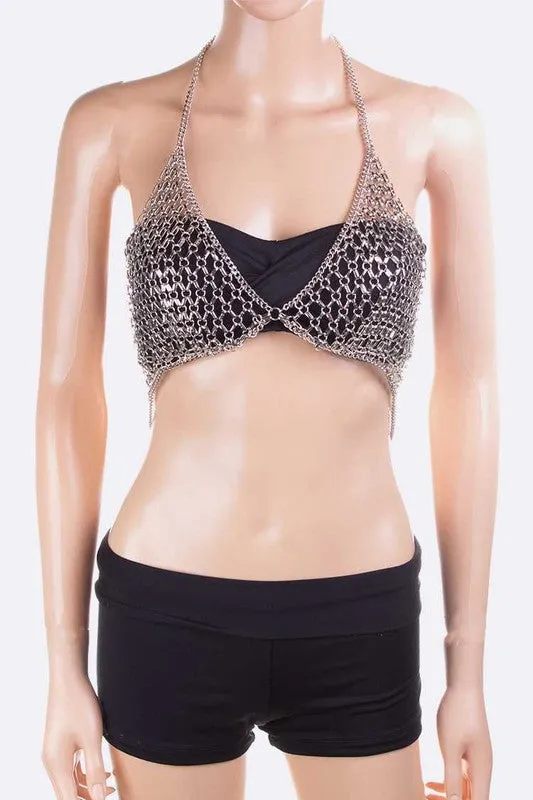 TEEK - Iconic Mesh Metal Bra Chain
