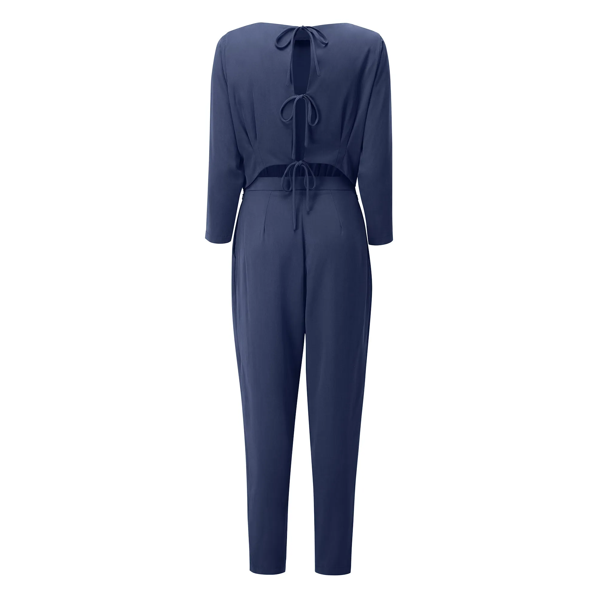 The Bringing Sexy Back ezp® Jumpsuit Navy Lyocell