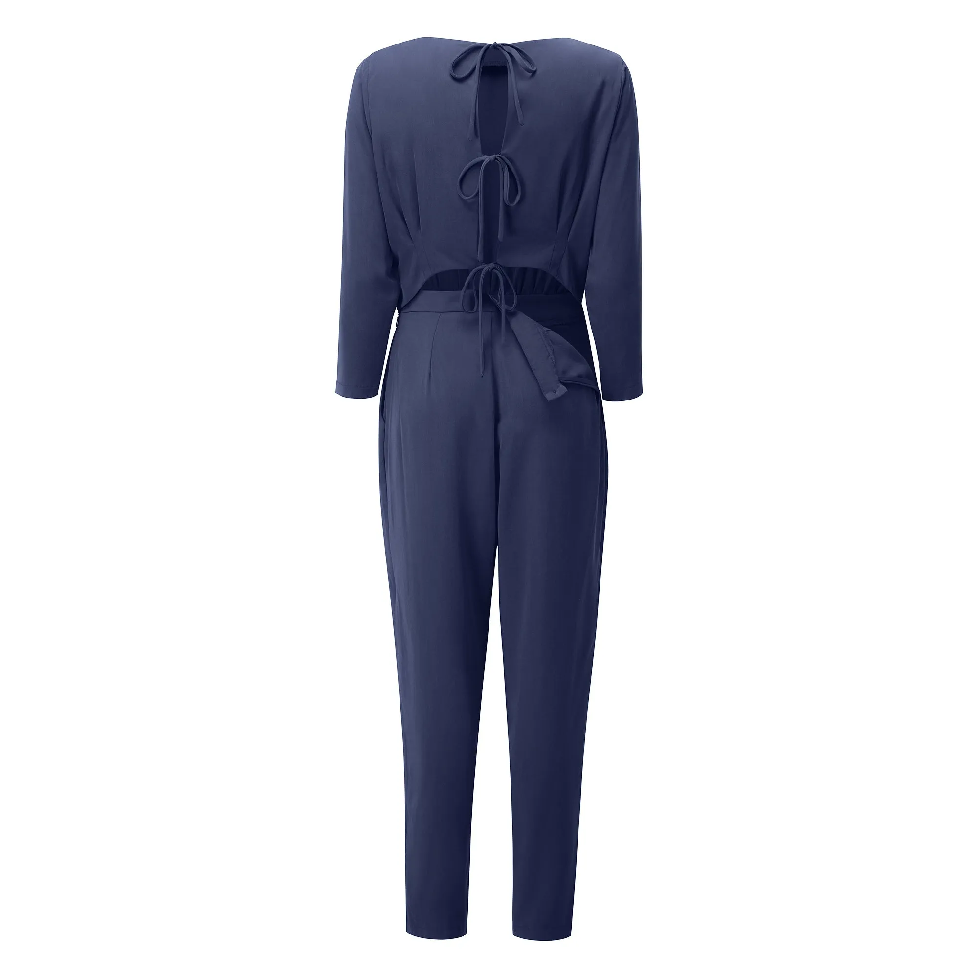 The Bringing Sexy Back ezp® Jumpsuit Navy Lyocell