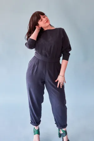 The Bringing Sexy Back ezp® Jumpsuit Navy Lyocell