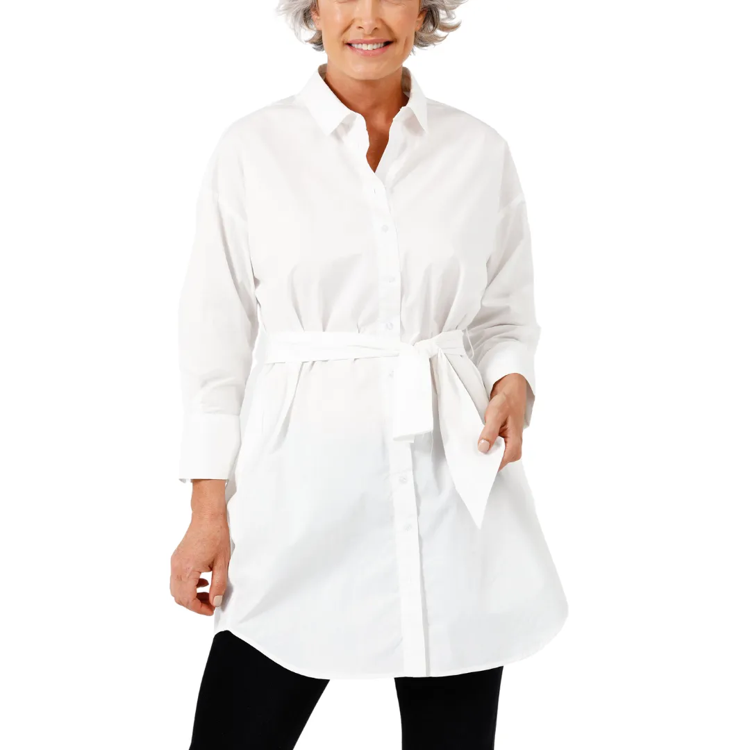 The Colonel Button Front Shirt - White