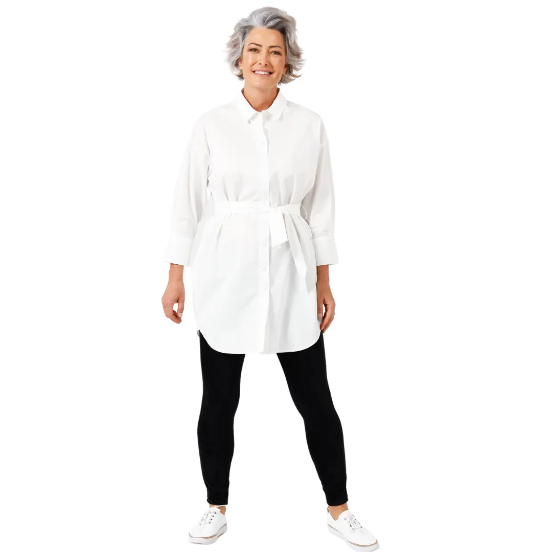 The Colonel Button Front Shirt - White