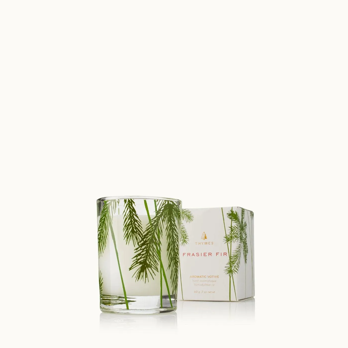 Thymes Frasier Fir Votive Candle - Pine Needle Design