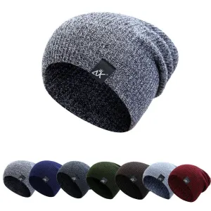 Unisex Knitted Baggy Beanie Hat in Various Colors: Perfect Winter Accessory