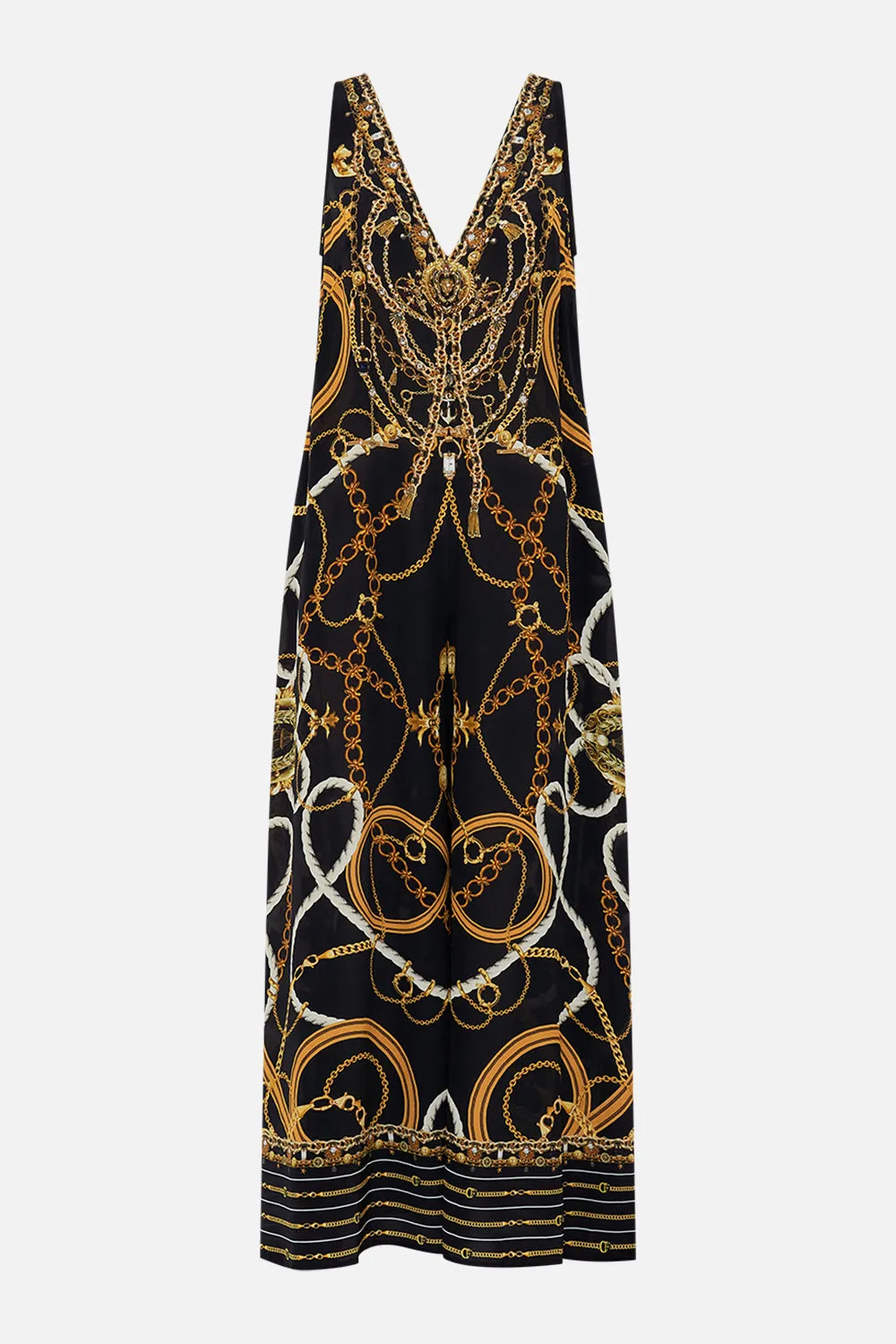 V NECK FLARED JUMPSUIT COAST TO COAST