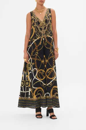 V NECK FLARED JUMPSUIT COAST TO COAST