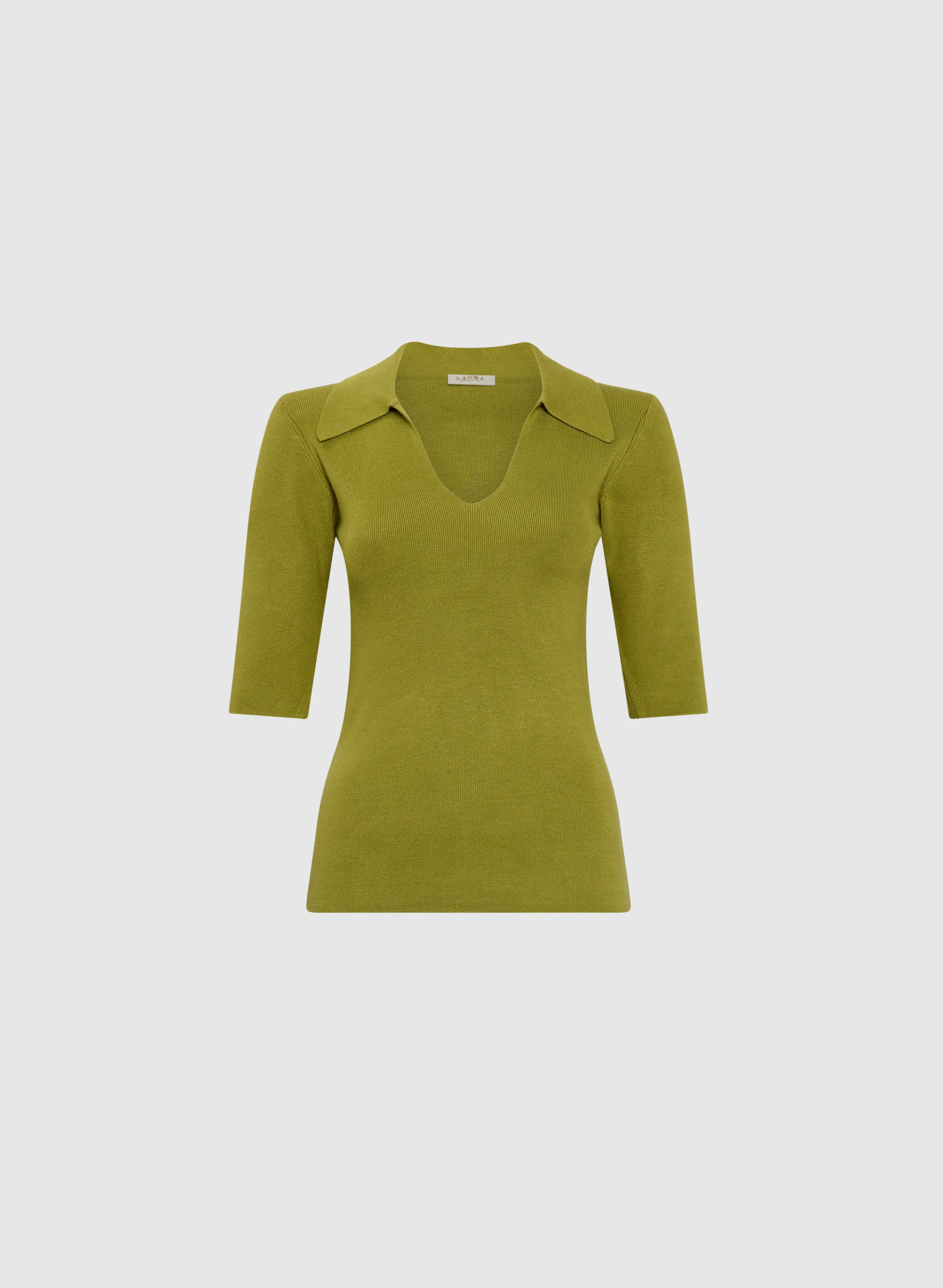 V-Neck Polo Sweater