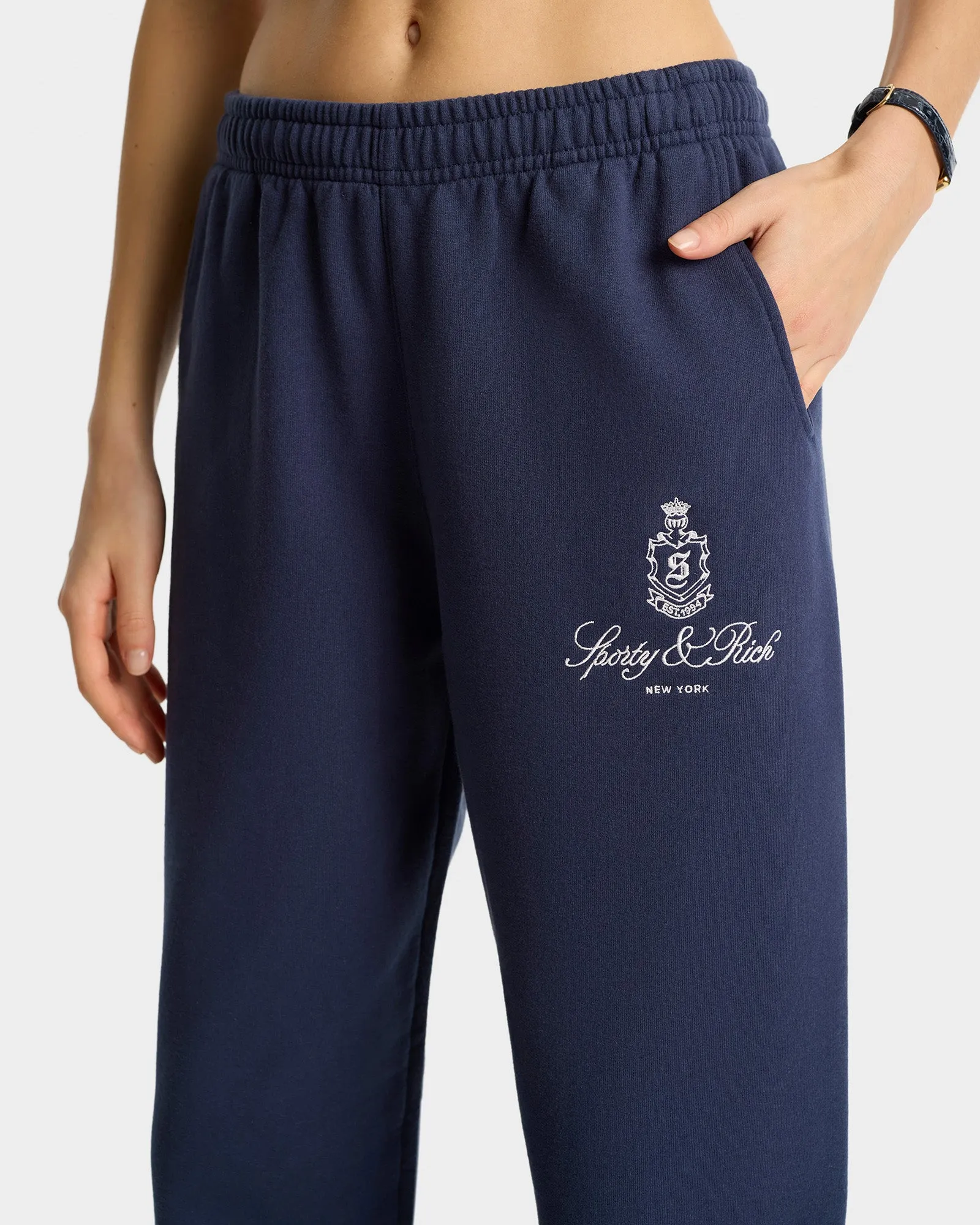 Vendome Sweatpant - Navy/White
