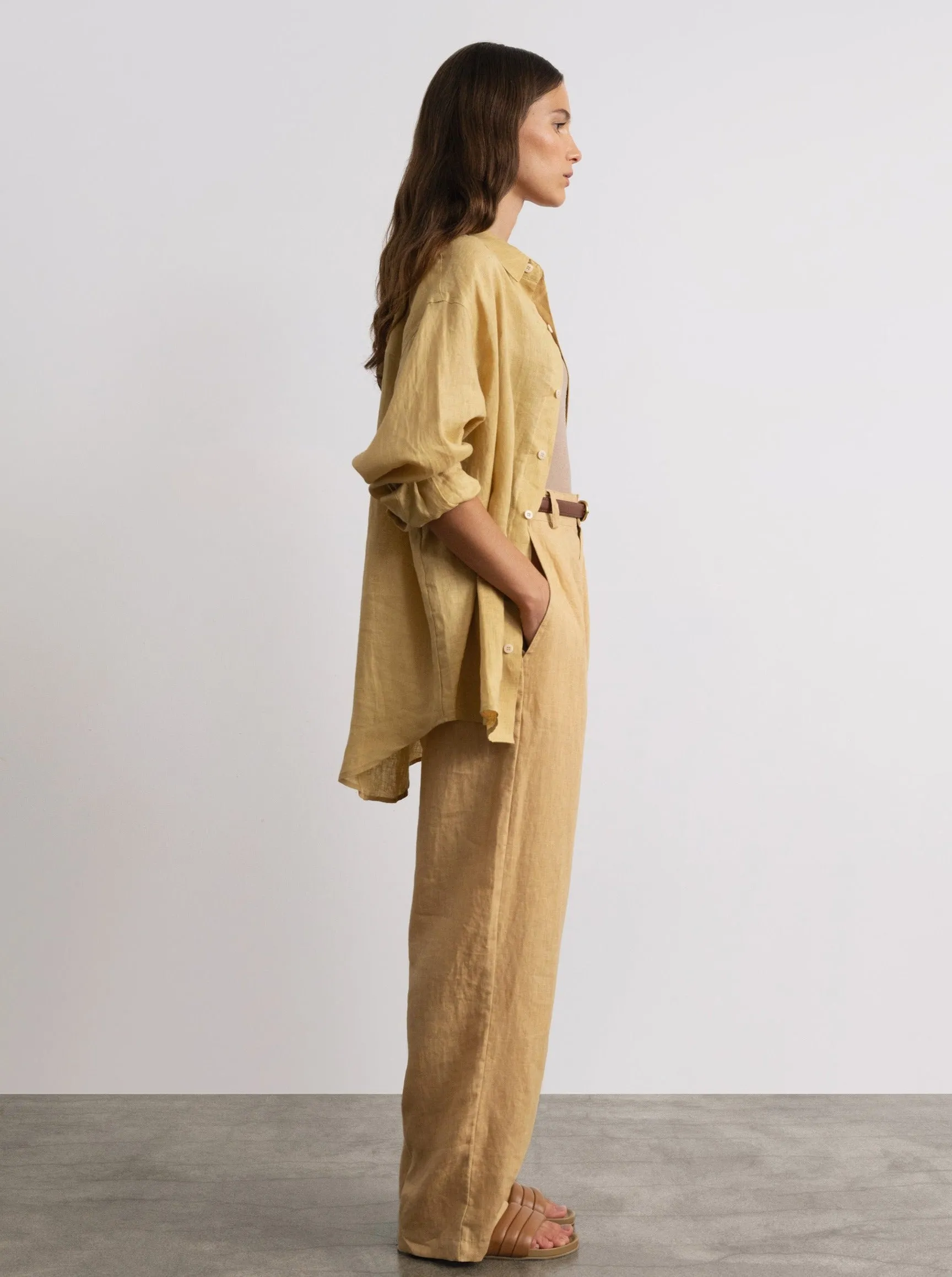 Vija Shirt, Light Linen, Hay