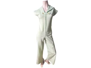 Vintage 70's mint green bellbottom jumpsuit S M