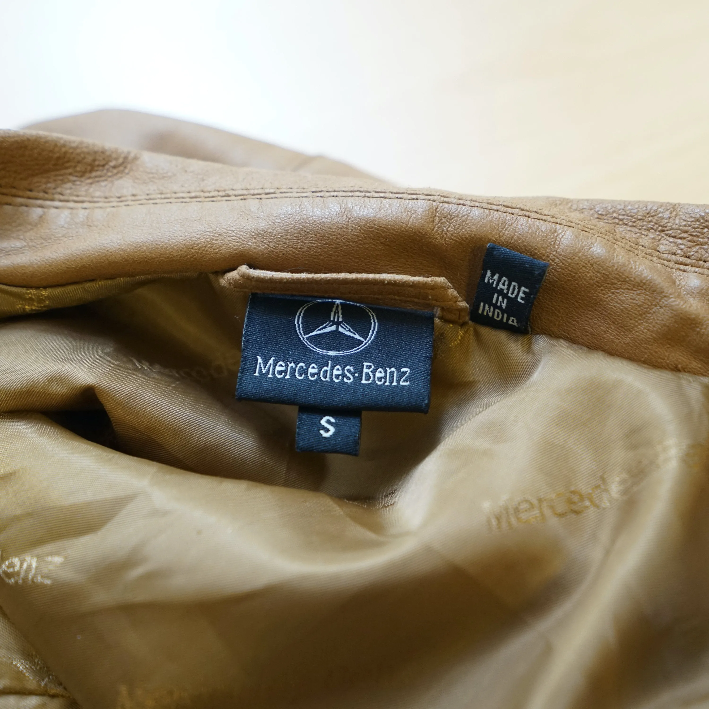 Vintage Mercedes Benz Leather Coat Size S