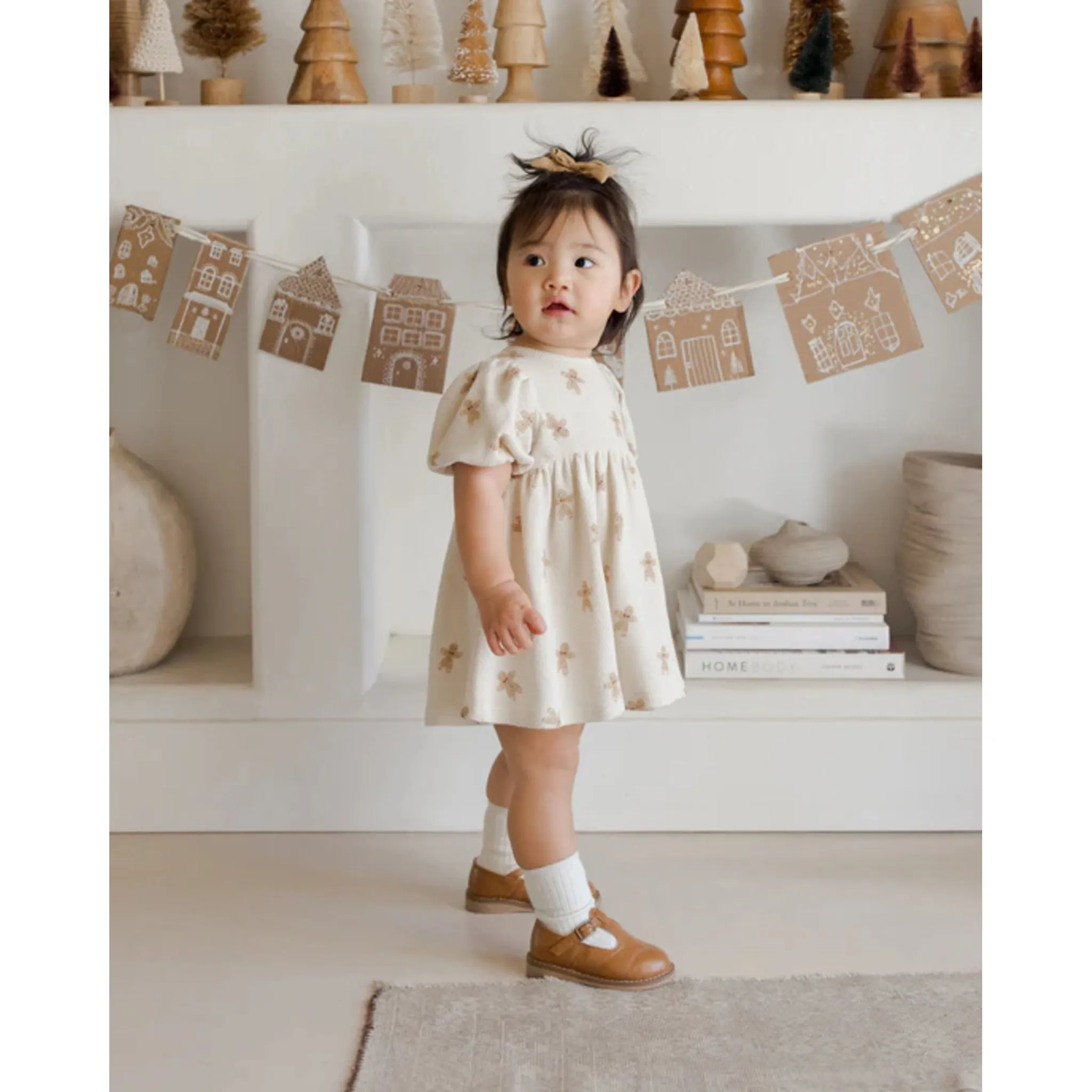 Waffle Babydoll Dress | Gingerbread