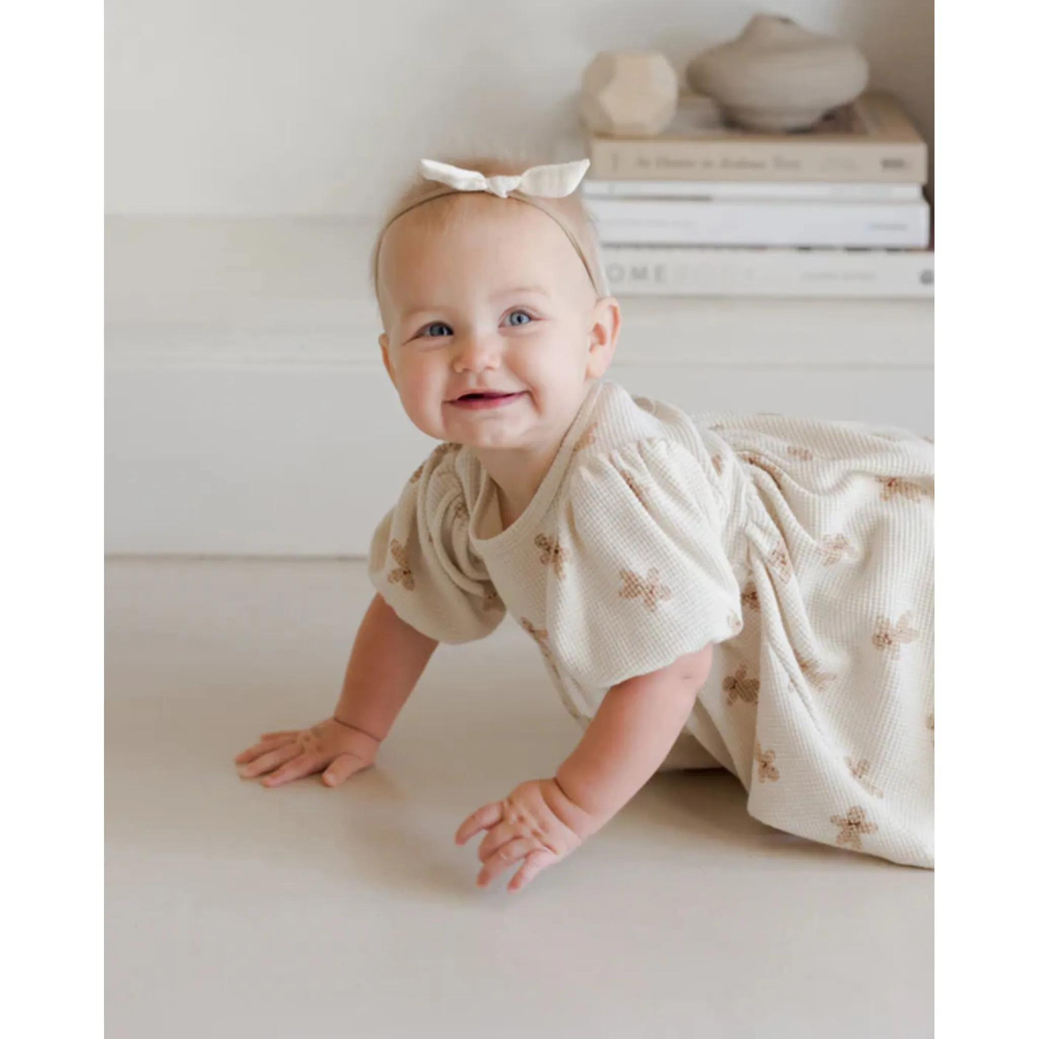 Waffle Babydoll Dress | Gingerbread