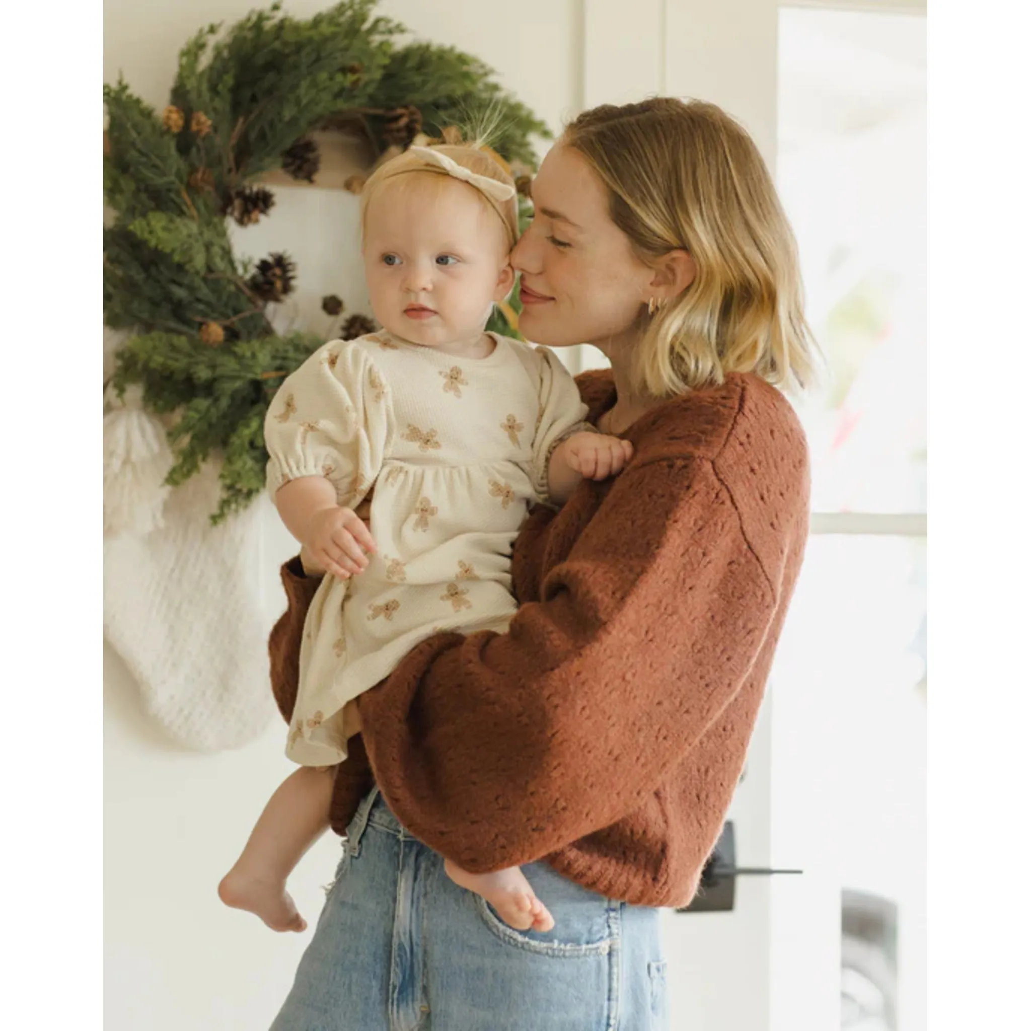 Waffle Babydoll Dress | Gingerbread