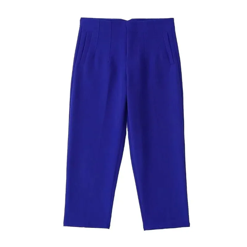 Waist Zipper Fly Female Trousers