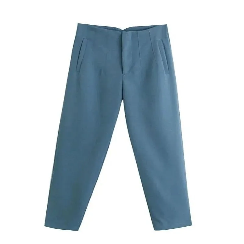 Waist Zipper Fly Female Trousers