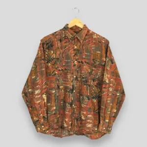 Wesley Made In France Abstract Multicolor Casual Shirt Large