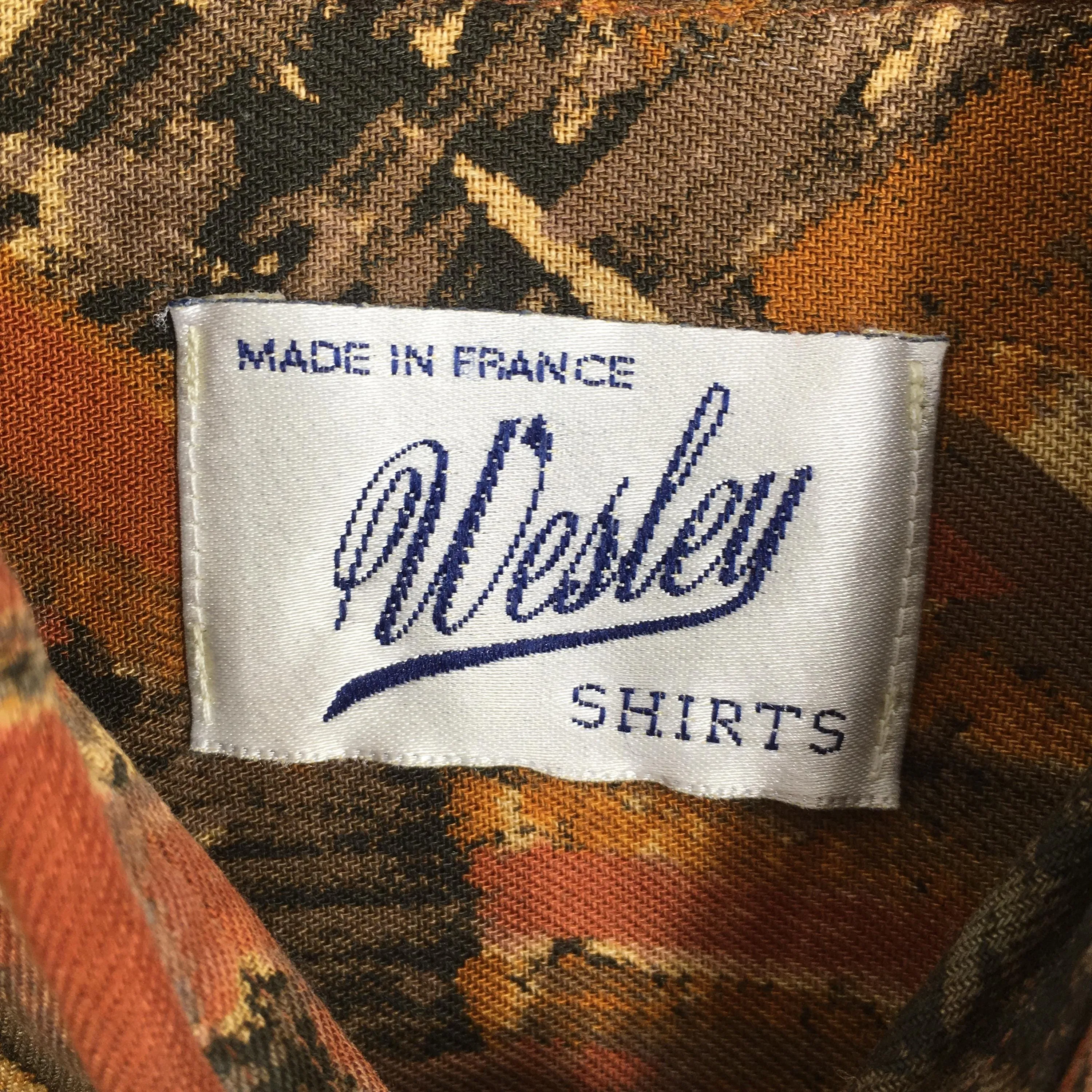 Wesley Made In France Abstract Multicolor Casual Shirt Large