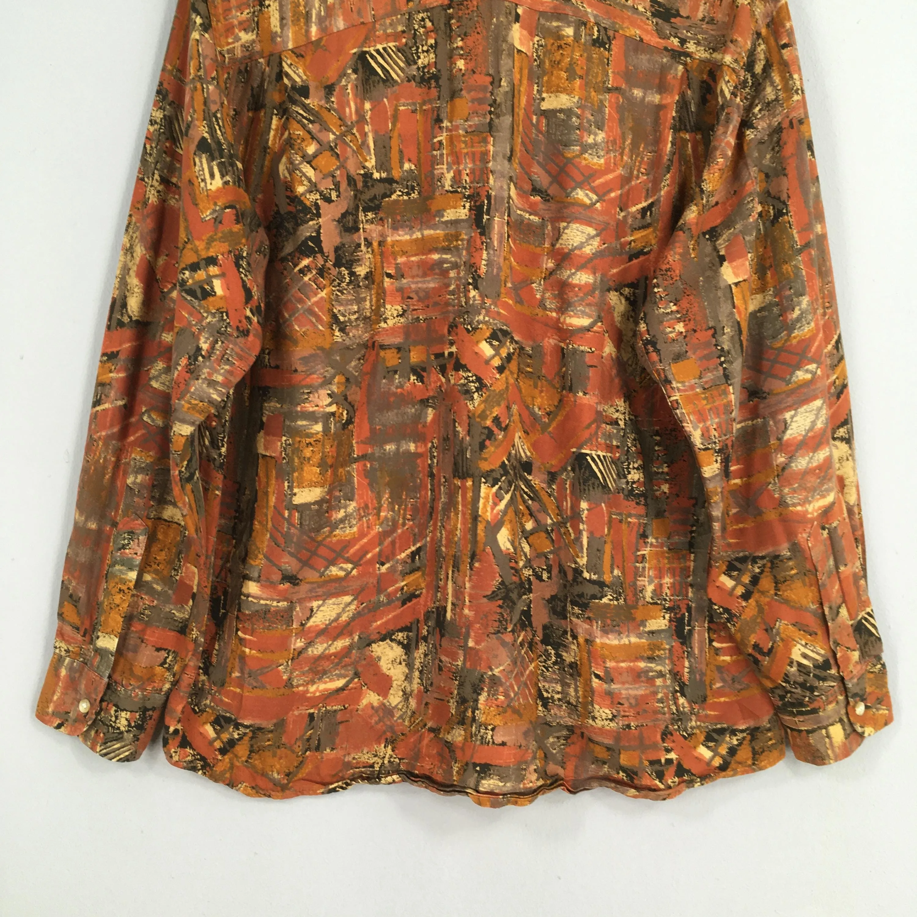 Wesley Made In France Abstract Multicolor Casual Shirt Large