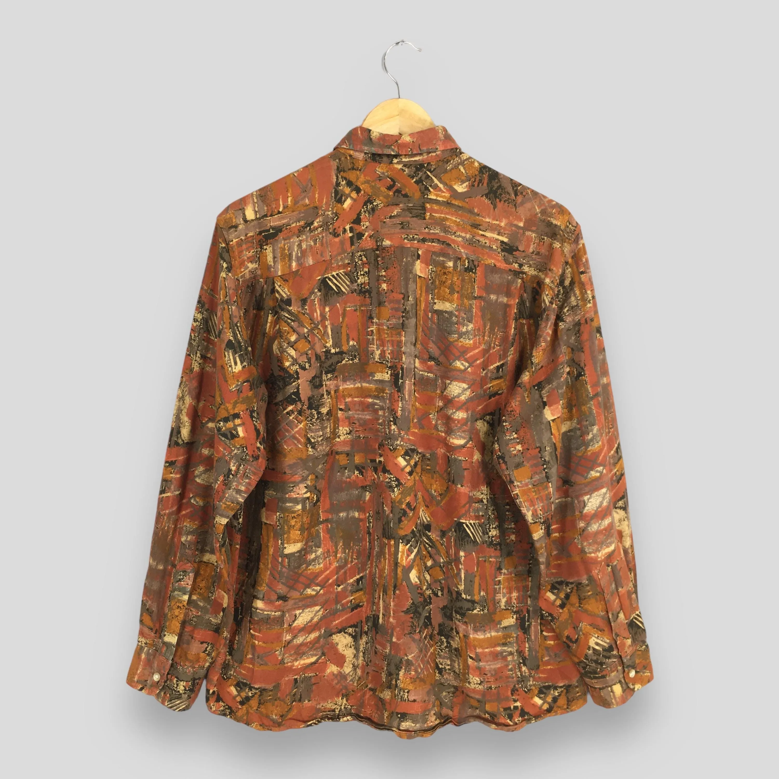 Wesley Made In France Abstract Multicolor Casual Shirt Large