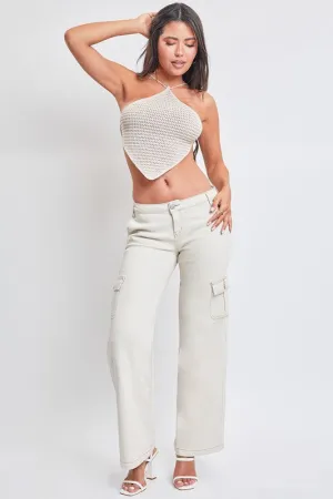 White Junior Low Rise Straight Leg Skater Jeans