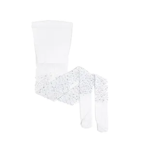 White Rhinestone Tights
