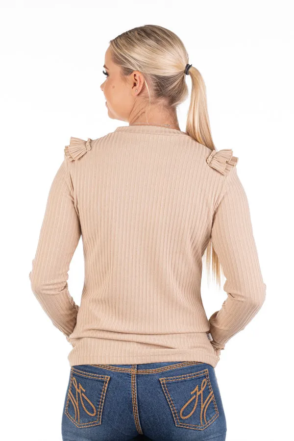 Winter Collection - RT11 Camel Ruffle Knit