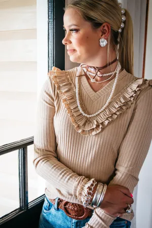 Winter Collection - RT11 Camel Ruffle Knit