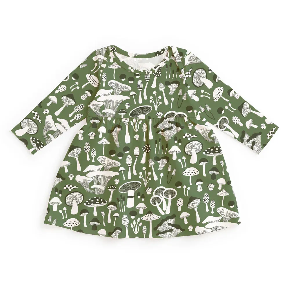 Winter Water Factory | Lausanne Dress in Green Fungi