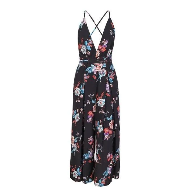 Women Backless Cami Jumpsuit